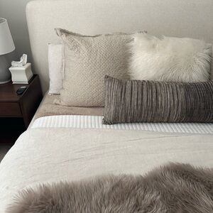 Pottery Barn cotton melange euro sham in color Flax 2 available